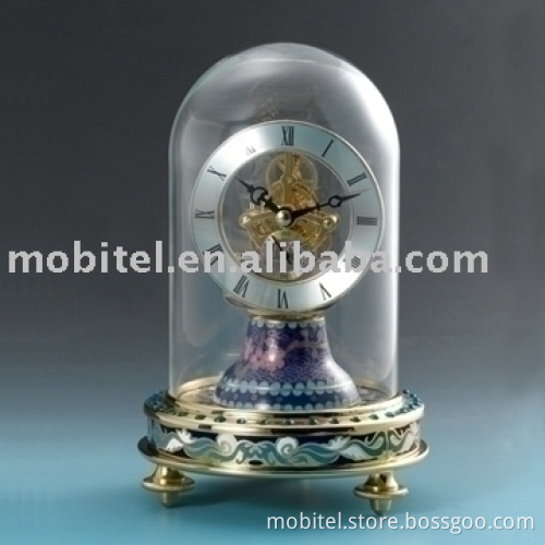 Skeleton Cloisonne Clock (M-6002)